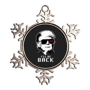 Trump 2024 I'll Be Back Metallic Star Ornament