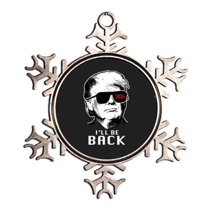 Trump 2024 I'll Be Back Metallic Star Ornament