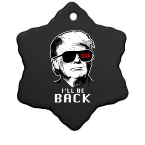 Trump 2024 I'll Be Back Ceramic Star Ornament