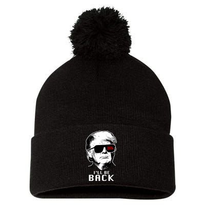 Trump 2024 I'll Be Back Pom Pom 12in Knit Beanie