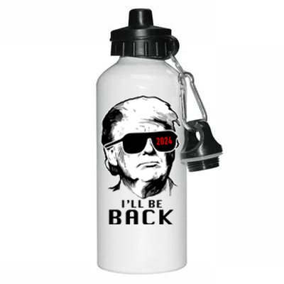 Trump 2024 I'll Be Back Aluminum Water Bottle 