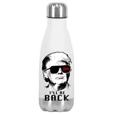 Trump 2024 I'll Be Back Stainless Steel Insulated Water Bottle