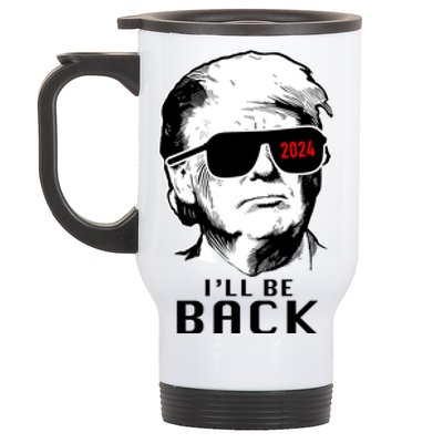 Trump 2024 I'll Be Back Stainless Steel Travel Mug