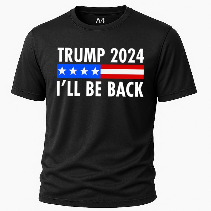 Trump 2024 I'll Be Back US Flag logo Cooling Performance Crew T-Shirt