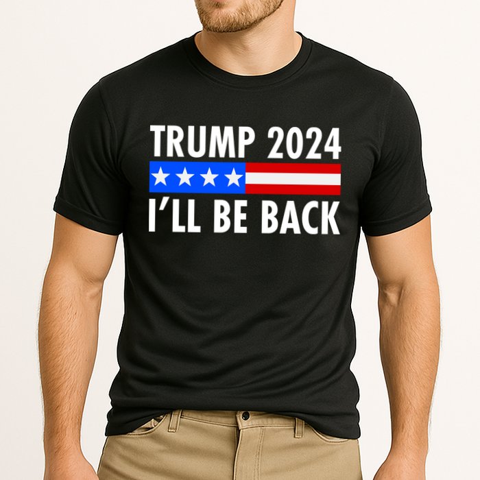 Trump 2024 I'll Be Back US Flag logo Cooling Performance Crew T-Shirt
