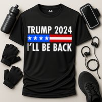 Trump 2024 I'll Be Back US Flag logo Cooling Performance Crew T-Shirt
