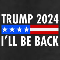 Trump 2024 I'll Be Back US Flag logo Adult Drive Performance Visor