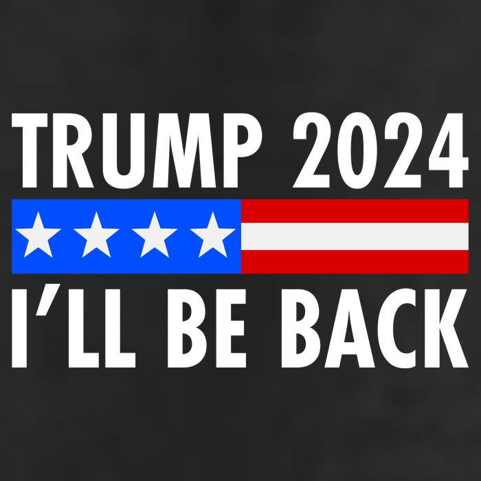 Trump 2024 I'll Be Back US Flag logo Adult Drive Performance Visor
