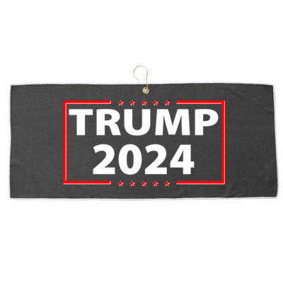 Trump 2024 Logo Large Microfiber Waffle Golf Towel