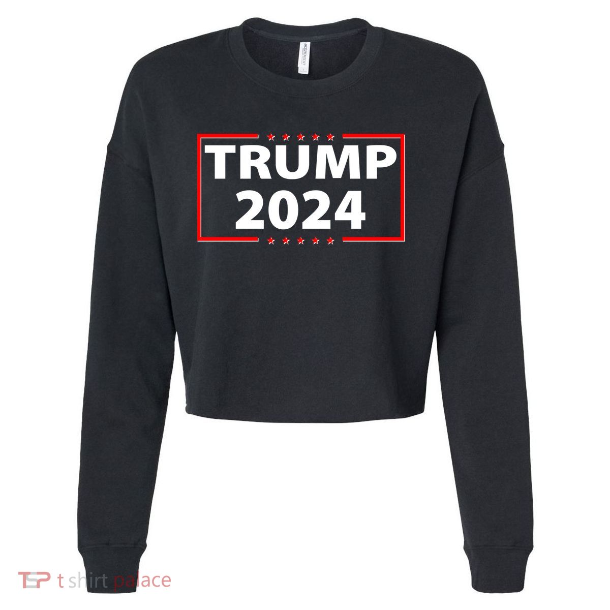 Trump 2024 Logo Cropped Pullover Crew