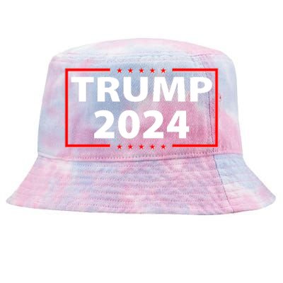 Trump 2024 Logo Tie-Dyed Bucket Hat