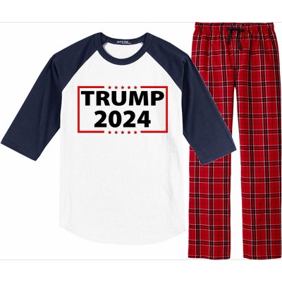 Trump 2024 Logo Raglan Sleeve Pajama Set