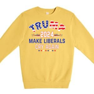 Trump 2024 Make Liberals Cry Again Premium Crewneck Sweatshirt