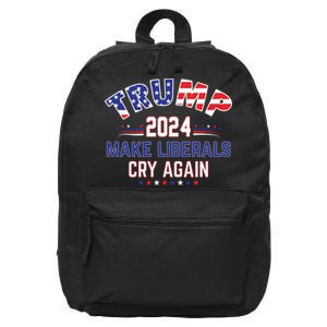 Trump 2024 Make Liberals Cry Again 16 in Basic Backpack