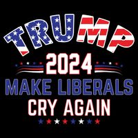 Trump 2024 Make Liberals Cry Again Pom Pom 12in Knit Beanie