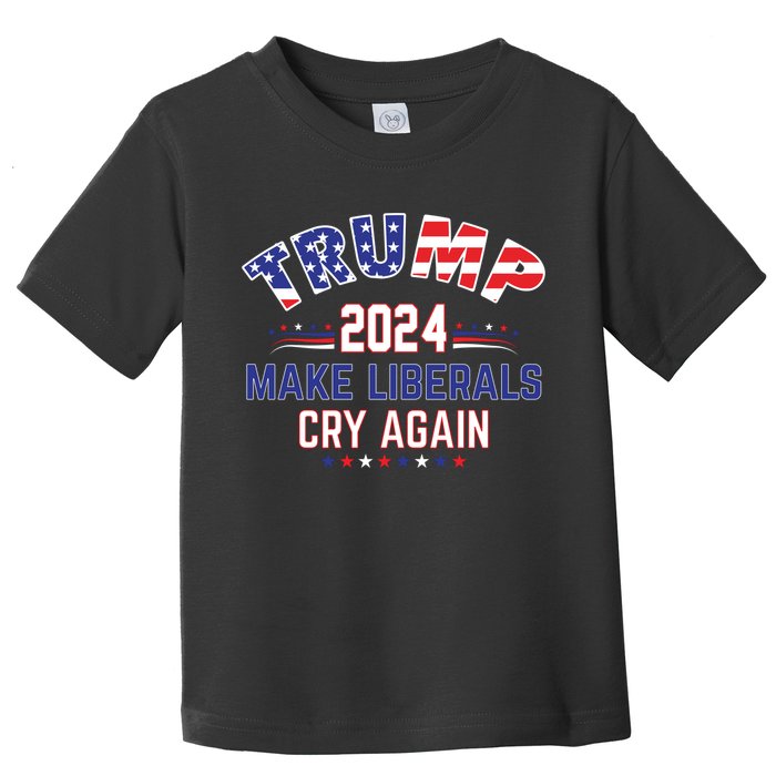 Trump 2024 Make Liberals Cry Again Toddler T-Shirt