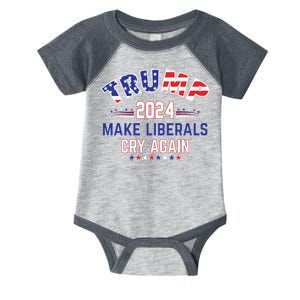 Trump 2024 Make Liberals Cry Again Infant Baby Jersey Bodysuit