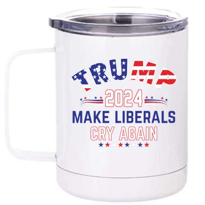 Trump 2024 Make Liberals Cry Again 12 oz Stainless Steel Tumbler Cup