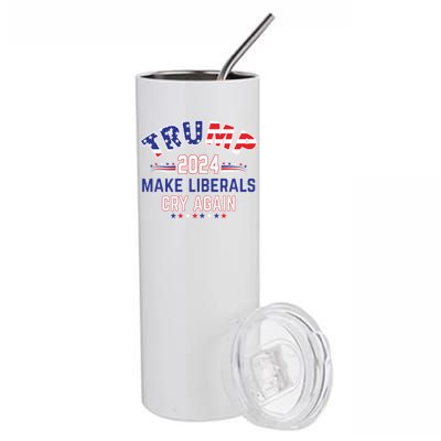 Trump 2024 Make Liberals Cry Again Stainless Steel Tumbler