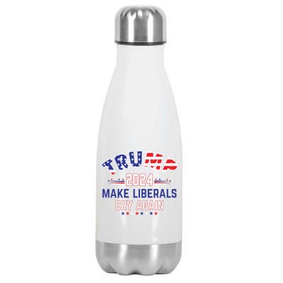 Trump 2024 Make Liberals Cry Again Stainless Steel Insulated Water Bottle