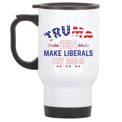 Trump 2024 Make Liberals Cry Again Stainless Steel Travel Mug