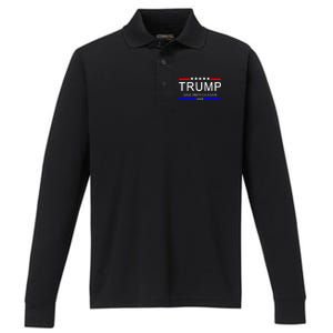 Trump 2024 Save America Performance Long Sleeve Polo