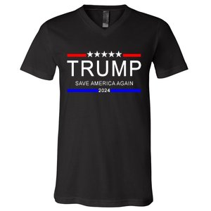 Trump 2024 Save America V-Neck T-Shirt