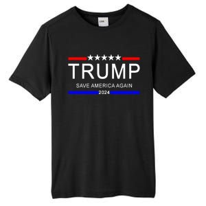 Trump 2024 Save America Tall Fusion ChromaSoft Performance T-Shirt