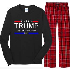 Trump 2024 Save America Long Sleeve Pajama Set