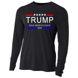 Trump 2024 Save America Cooling Performance Long Sleeve Crew