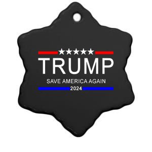 Trump 2024 Save America Ceramic Star Ornament