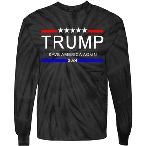 Trump 2024 Save America Tie-Dye Long Sleeve Shirt