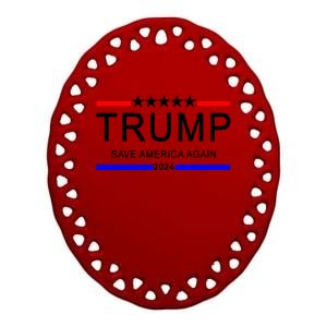 Trump 2024 Save America Ceramic Oval Ornament