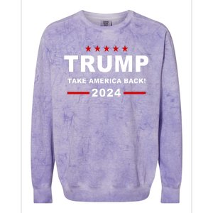 Trump 2024 Take America Back! Colorblast Crewneck Sweatshirt