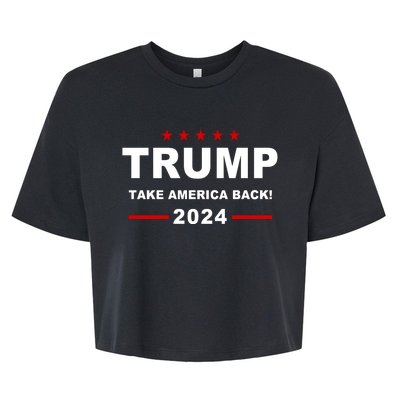 Trump 2024 Take America Back! Bella+Canvas Jersey Crop Tee