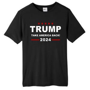 Trump 2024 Take America Back! Tall Fusion ChromaSoft Performance T-Shirt