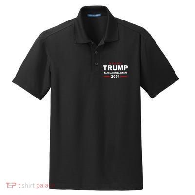 Trump 2024 Take America Back! Dry Zone Grid Polo