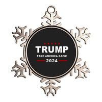 Trump 2024 Take America Back! Metallic Star Ornament