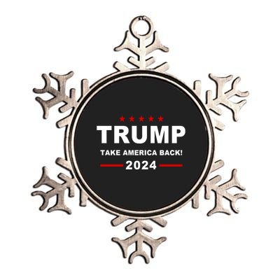 Trump 2024 Take America Back! Metallic Star Ornament