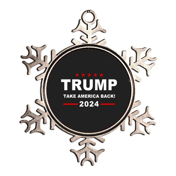 Trump 2024 Take America Back! Metallic Star Ornament