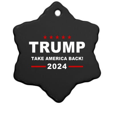 Trump 2024 Take America Back! Ceramic Star Ornament