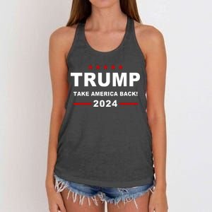 Trump 2024 Take America Back! Women's Knotted Racerback Tank