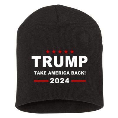 Trump 2024 Take America Back! Short Acrylic Beanie