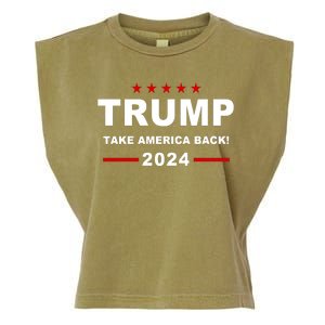 Trump 2024 Take America Back! Garment-Dyed Women's Muscle Tee