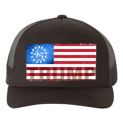 Trump 45 Betsy Ross 13 Original Colonies Flag Yupoong Adult 5-Panel Trucker Hat