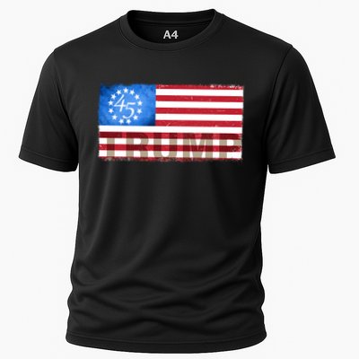 Trump 45 Betsy Ross 13 Original Colonies Flag Performance Shirt