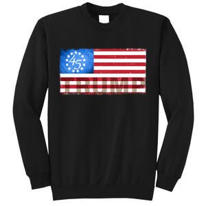 Trump 45 Betsy Ross 13 Original Colonies Flag Sweatshirt