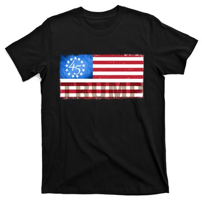 Trump 45 Betsy Ross 13 Original Colonies Flag T-Shirt