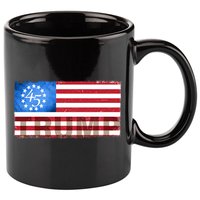 Trump 45 Betsy Ross 13 Original Colonies Flag 11oz C Handle Ceramic Mug