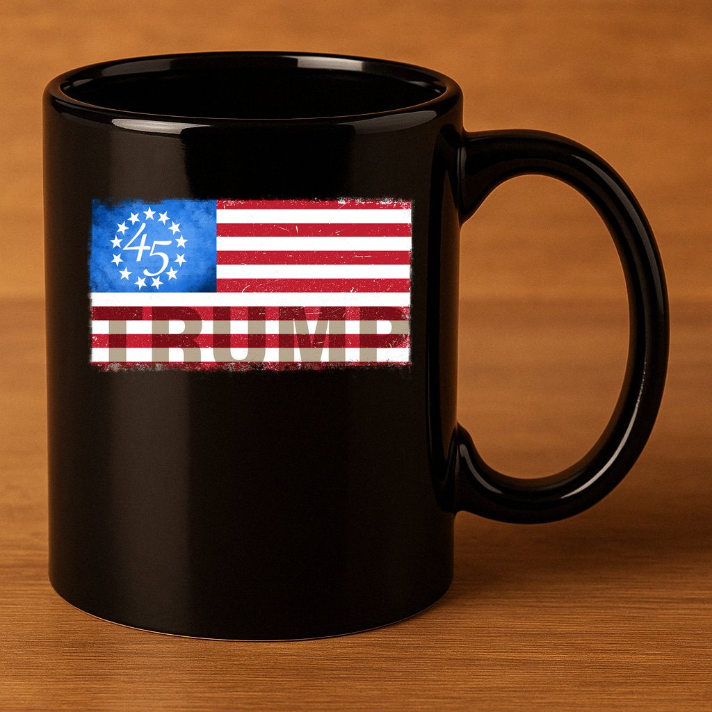 Trump 45 Betsy Ross 13 Original Colonies Flag 11oz C Handle Ceramic Mug